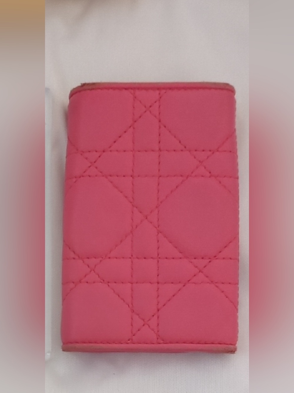 Dior Pink Leather Card / Key Holder